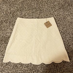 Beige Blu Pepper Embroidered Skirt